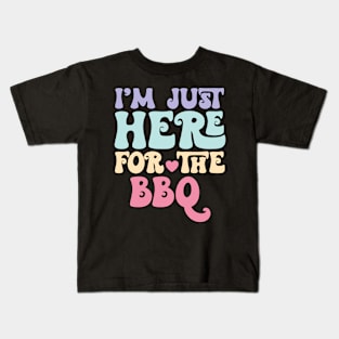 Funny I'm Just Here For The BBQ Kids T-Shirt